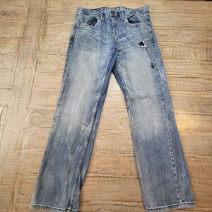 Surplus Jeans Mens Size 30x29 Blue Distressed Denim Jeans Straight Leg